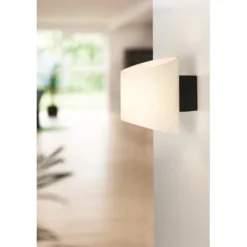 Herstal Evoke vägglampa Oval antracit/opal E14