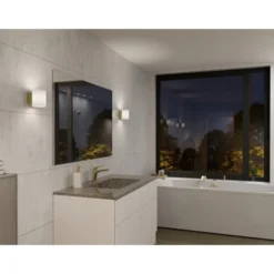 Herstal Evoke vägglampa S satin brass/opal G9
