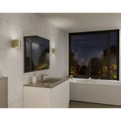 Herstal Evoke vägglampa S satin brass/sat brass G9