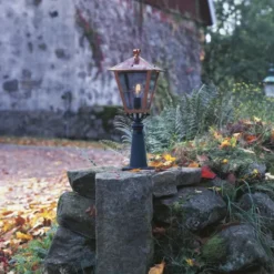 Konstsmide Fenix trädgårdslykta, koppar exkl. stolpe