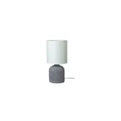 Aneta Fideli Bordslampa, Brun-/Vitmönstrad/Vit