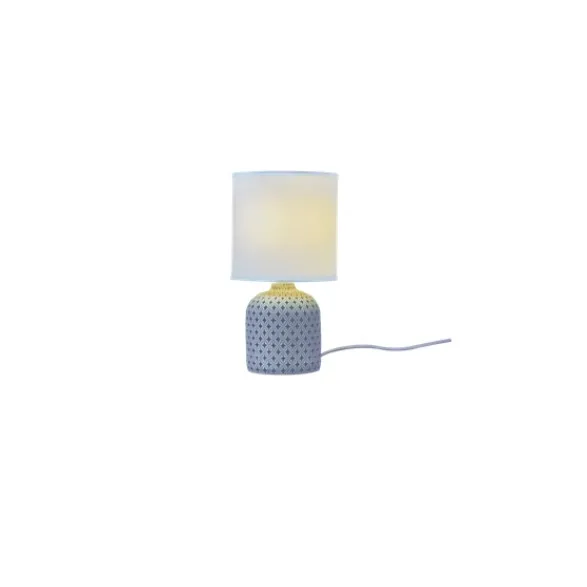 Aneta Fideli Bordslampa, Vit-/Gråmönstrad/Vit