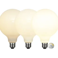 Star Trading Filament-LED E27 glob opal 3-stegsdimmer, 7.5W(60W)