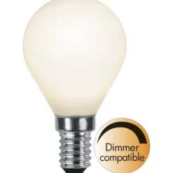 Star Trading Filament-LED E14 klotlampa opal, 5W(39W) dimbar