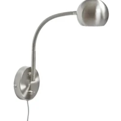 Armaturhantverk Fladen vägglampa, nickel