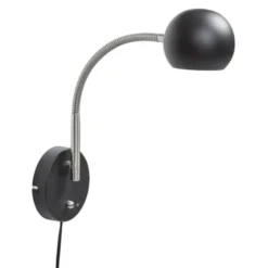 Armaturhantverk Fladen vägglampa, svart