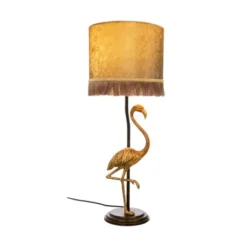 Aneta FLAMINGO bordlampa, svartguld/guld