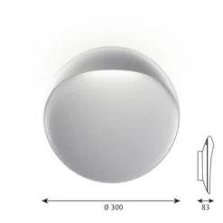 Louis Poulsen Flindt LED vägglampa, aluminium 30cm