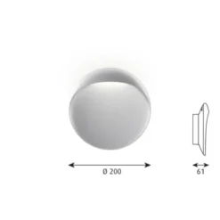 Louis Poulsen Flindt LED vägglampa, aluminium 20cm