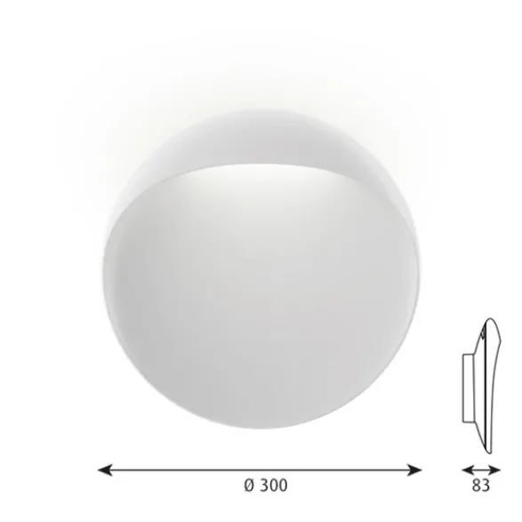 Louis Poulsen Flindt LED vägglampa, vit 30cm