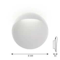 Louis Poulsen Flindt LED vägglampa, vit 30cm