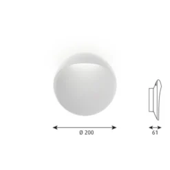 Louis Poulsen Flindt LED vägglampa, vit 20cm