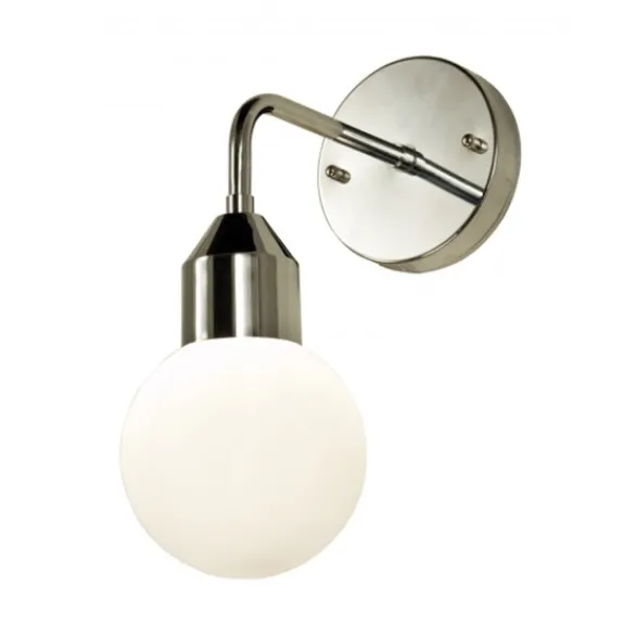 Aneta Florens vägglampa, krom/opal