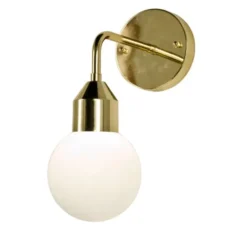 Aneta Florens vägglampa, mässing/opal