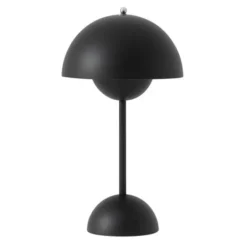 &tradition Flowerpot Portabel bordslampa VP9, Matt Black, magnetisk laddare 33cm