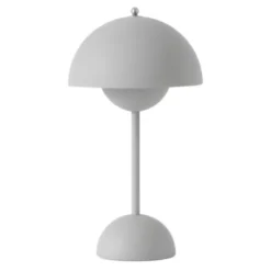 &tradition Flowerpot Portabel bordslampa VP9, Matt Light Grey, Magnetic Ch... 33cm
