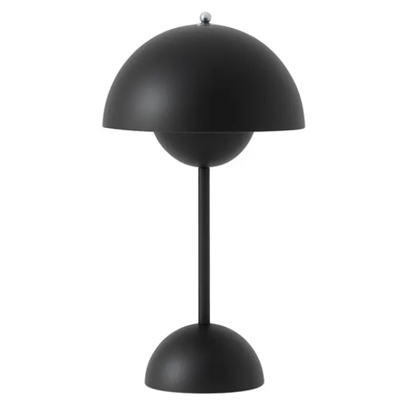 &tradition Flowerpot Portabel bordslampa VP9, Matt Black, magnetisk laddare 33cm