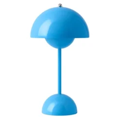 &tradition Flowerpot Portabel bordslampa VP9, Swim Blue, magnetisk laddare 33cm