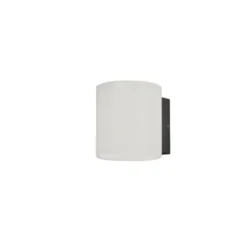 Konstsmide Foggia vägglykta LED, antracit/opal
