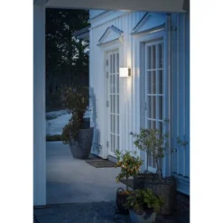 Konstsmide Foggia vägglykta LED, antracit/opal
