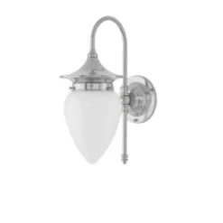 Karlskrona Lampfabrik Fryxell vägglampa nickel