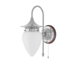 Karlskrona Lampfabrik Fryxell vägglampa nickel/brun