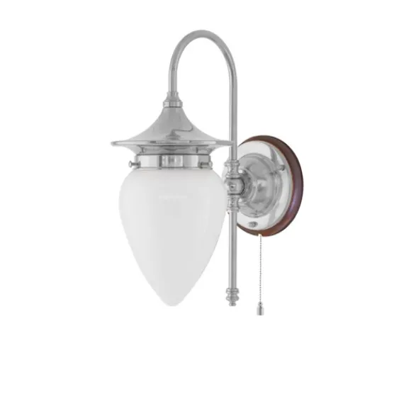 Karlskrona Lampfabrik Fryxell vägglampa nickel/brun