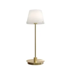 Herstal Gil il Grande bordslampa satin mäss opal