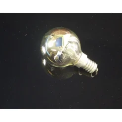 Ekonomiljus Glödlampa klot E14, 25W toppförspeglad silver