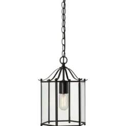 Konsthantverk Glimminge taklampa, mattsvart/klarglas 33,5cm