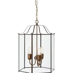 Konsthantverk Glimminge taklampa, oxid/klarglas 58cm