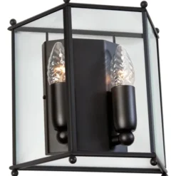 Konsthantverk Glimminge vägglampa, mattsvart 22,5cm