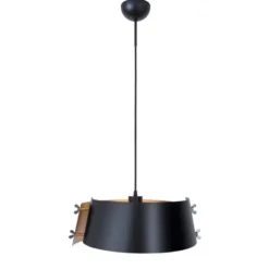 Konsthantverk Glipa taklampa, mattsvart/råmässing 41cm