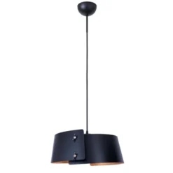 Konsthantverk Glipa taklampa, mattsvart/råmässing 41cm