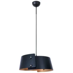 Konsthantverk Glipa taklampa, mattsvart/råmässing 41cm