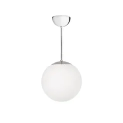 Konsthantverk Glob taklampa fast höjd, krom/blankvit 30cm
