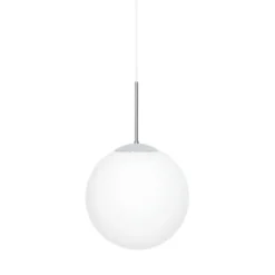 Konsthantverk Glob taklampa, krom/opalglas 30cm
