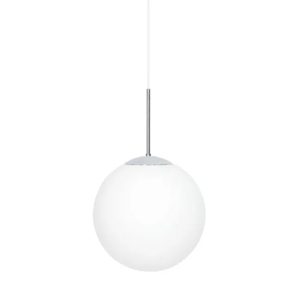 Konsthantverk Glob taklampa, krom/opalglas 30cm