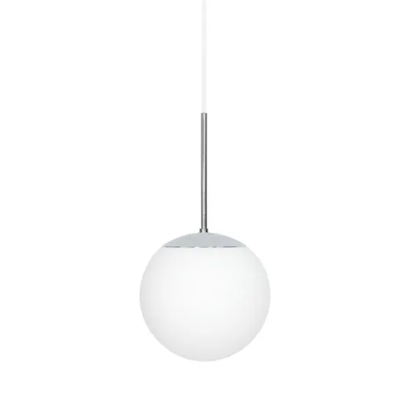 Konsthantverk Glob taklampa, krom/opalglas 20cm