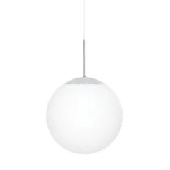 Konsthantverk Glob taklampa, krom/opalglas 35cm