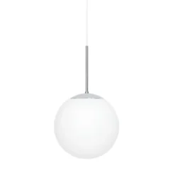 Konsthantverk Glob taklampa, krom/opalglas 25cm