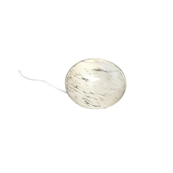 Aneta GLOBUS bordslampa 13cm, vit prickig