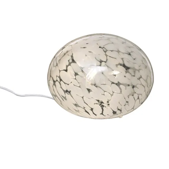 Aneta GLOBUS bordslampa 24cm, vit prickig
