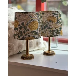 Vintage by Bright 1-2-3 Gloria lampfot, mässing