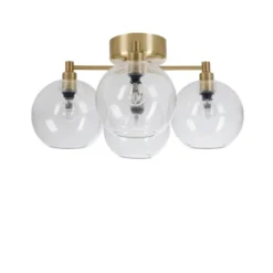 Belid Gloria plafond, mässing/klarglas 46cm