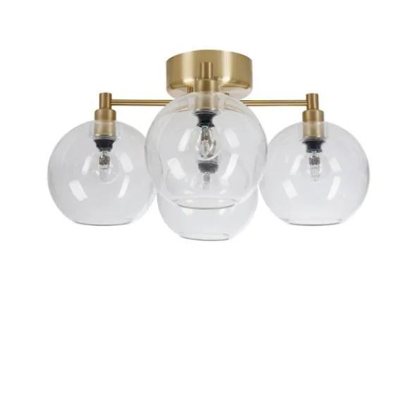 Belid Gloria plafond, mässing/klarglas 46cm