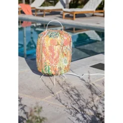 Alde & Lind Golv-/bordslampa Lou H70 s/v E27 2,5m IP44 Tropical