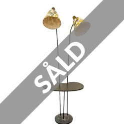 Vintage by Bright 1-2-3 Golvlampa 2arm med Bord Svart, 145 cm