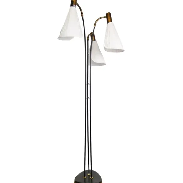 BERGO Lampskärmar Golvlampa 3-arm, Svart/Antik