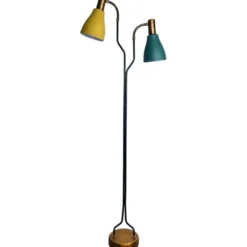 BERGO Lampskärmar Golvlampa 2-arm, Svart/Antik